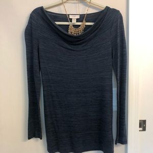 Loft Navy Long Sleeve Shirt